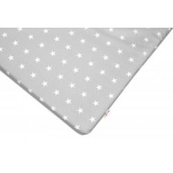 Bavlněné prostěradlo - Hvězdičky bílé v šedé - 120x60