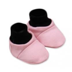Botičky/ponožtičky, Little princess bavlna - růžovo/černé - 0/6 měsíců