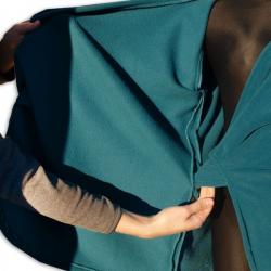 JOŽÁNEK Zavinovací kabátek pro nosící, těhotné - fleece - petrolejový - L/XL