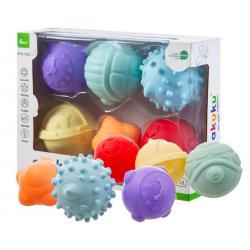 Vzdělávací, edukační barevné míčky Akuku - 6 ks