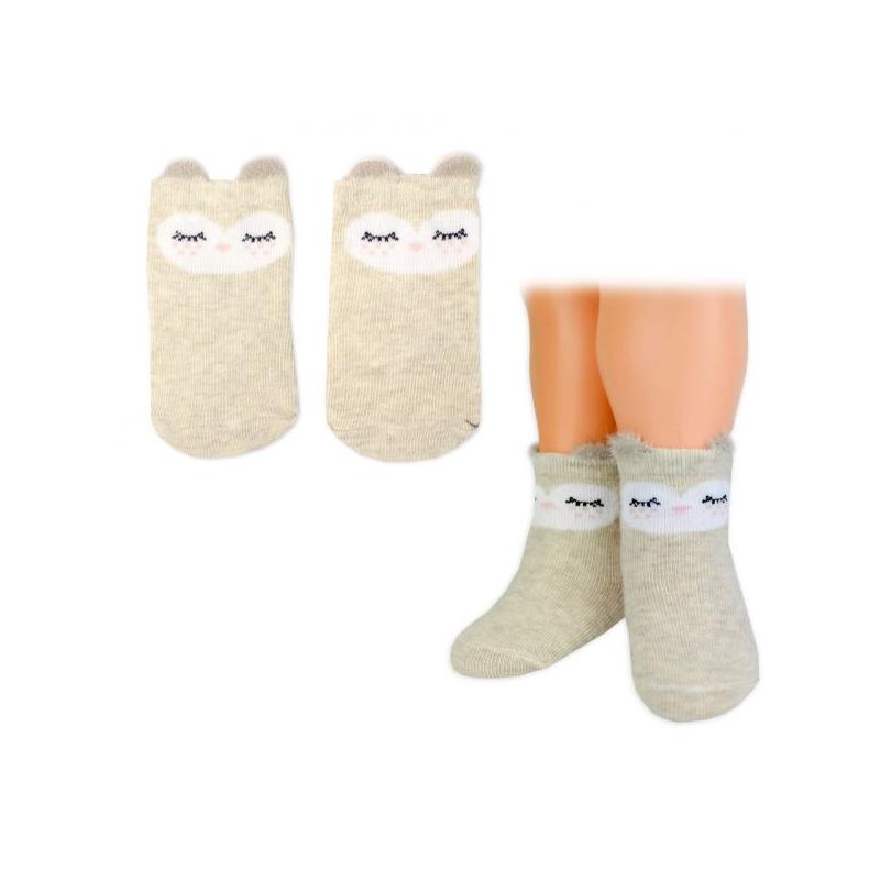 Dívčí bavlněné ponožky Smajlík 3D