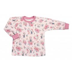 Dětské pyžamo 2D sada, triko + kalhoty, Rabbit Painter, Mrofi, pudrově