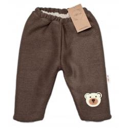 Oteplené pletené kalhoty Teddy Bear, Baby Nellys, dvouvrstvé