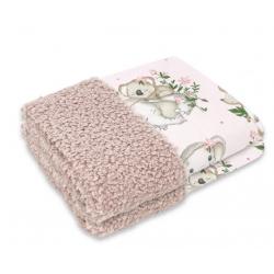 Oboustranná deka Bavlna + Beránek 100 x 70 cm, Skippy - růžová