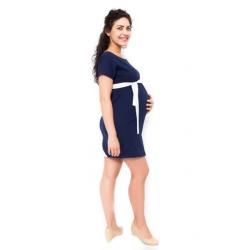 Be MaaMaa Těhotenské šaty Ines - granát - XS (32-34)