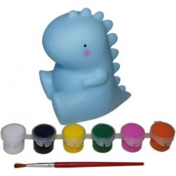 Svítící Dinosaurus k vymalování + barvičky, štětec, Barney&Buddy