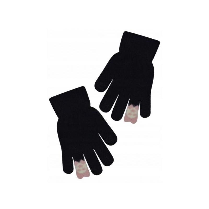 Dívčí zimní, prstové rukavice, černé, vel. 116/122 - 116-122 (5-7r)