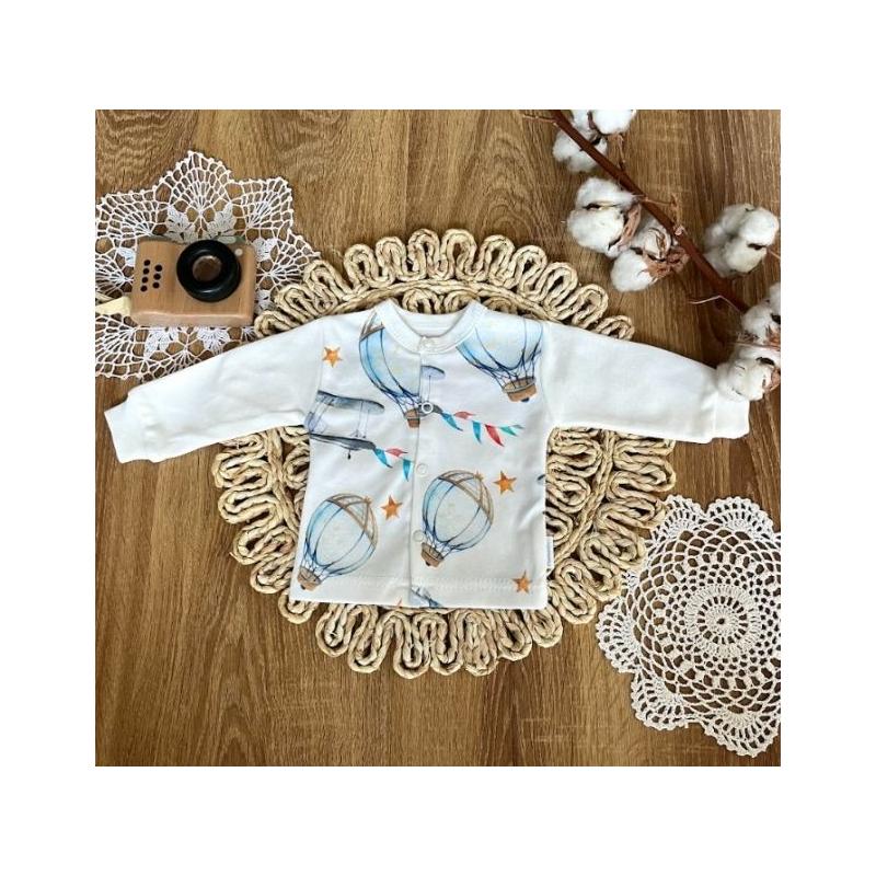 Novorozenecká bavlněná košilka, kabátek, Mamatti, Balón