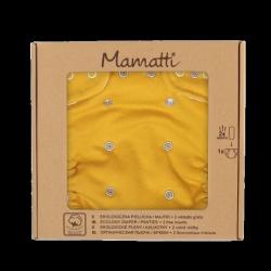 Mamatti Látková plenka EKO sada - kalhotky + 2 x plenka, Mýval, vel. 5 - 14 kg hořčicová - 5 - 14 kg