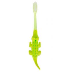 Dětský zubní kartáček Akuku - Krokodýl, zelený