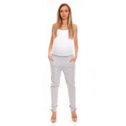 Be MaaMaa Těhotenské, bavlněné kalhoty/tepláky s pružným pásem