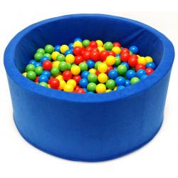 NELLYS Bazén pro děti 90x40cm kruhový tvar + 200 balónků - modrý, Ce19