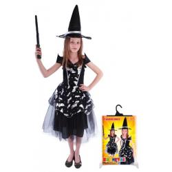 Dětský kostým čarodějnice netopýrka (S), Čarodějnice / Halloween
